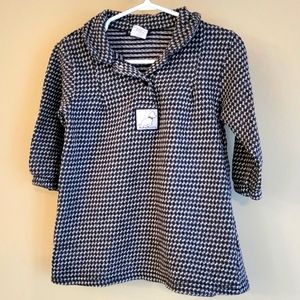 Baby Roots grey dress with puppy detail.